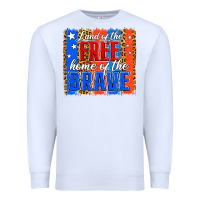 White land of the free th of july brushstroke Premium Sweatshirt - Jasminsmagicworld