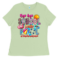 Matcha Bye Bye School Hello Pool Teacher  Squad Ladies Tee - CowhideDigitalArt
