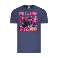 Vintage Denim Valentine Day Vintage Tee - CowhideDigitalArt