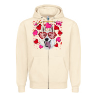 Sandshell valentine's day  white shepherd Zipper Hoodie - RanaPortraitStore