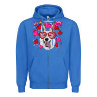 True Royal valentine's day  white shepherd Zipper Hoodie - RanaPortraitStore