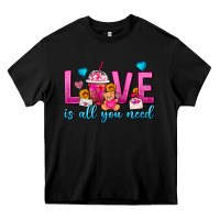 Black Love Is All You Need Valentines Day Frappe Coffee Heavy Core Tee - FaDigitalArtStudio