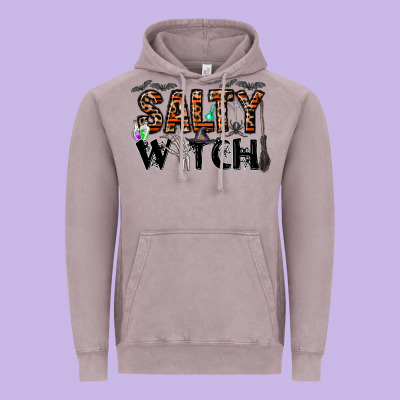 Salty Witch Vintage Hoodie Designed By Cowhidedigitalart