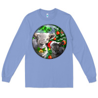 Colony Blue christmas southdown baby sheeps Long Sleeve Tee - LillyAllenDesigns