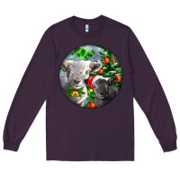 Plum christmas southdown baby sheeps Long Sleeve Tee - LillyAllenDesigns