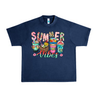 Navy Summer Vibes Urban Heavy Tee - CowhideDigitalArt