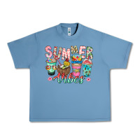 Pebble Blue Summer Vibes Urban Heavy Tee - CowhideDigitalArt