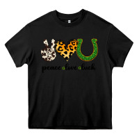 Black Peace Love Luck Heavy Core Tee - Jasminsmagicworld