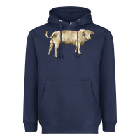 Navy charolais bull Heavyweight Hoodie - RanaPortraitStore