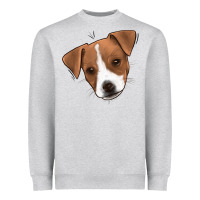 Heather Grey Jack Russel Heavyweight Sweatshirt - Jasminsmagicworld