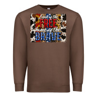 Chestnut land of the free  th of july brushstroke Premium Sweatshirt - Jasminsmagicworld