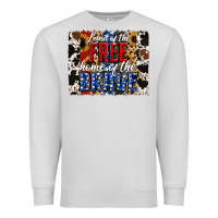 Dove Grey land of the free  th of july brushstroke Premium Sweatshirt - Jasminsmagicworld