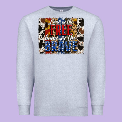 Land Of The Free  Th Of July Brushstroke Premium Sweatshirt Designed By Jasminsmagicworld
