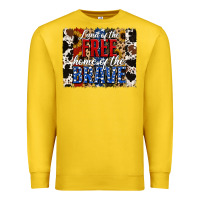 Lemon land of the free  th of july brushstroke Premium Sweatshirt - Jasminsmagicworld
