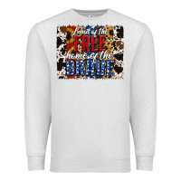 Oatmeal Heather land of the free  th of july brushstroke Premium Sweatshirt - Jasminsmagicworld