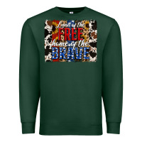 Sports Green land of the free  th of july brushstroke Premium Sweatshirt - Jasminsmagicworld