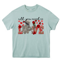 Arona Skeleton all you need is love Heavy Core Tee - FaDigitalArtStudio