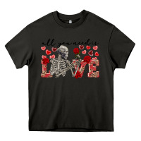 Asphalt Skeleton all you need is love Heavy Core Tee - FaDigitalArtStudio