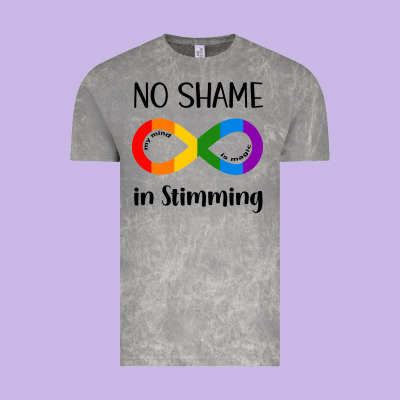 No Shame Stimming Vintage Tee Designed By Cowhidedigitalart