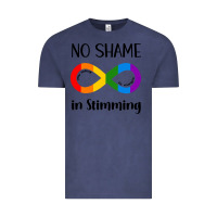 Vintage Denim no Shame Stimming Vintage Tee - CowhideDigitalArt
