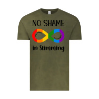 Vintage Olive no Shame Stimming Vintage Tee - CowhideDigitalArt