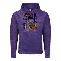 Cloud Purple one spooky teacher Vintage Hoodie - SublimationCraftShop
