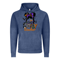 Vintage Denim one spooky teacher Vintage Hoodie - SublimationCraftShop