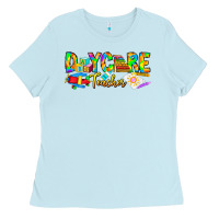 Baby Blue daycare teacher Ladies Tee - CowhideDigitalArt