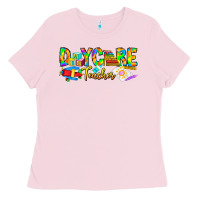 Bubblegum Pink daycare teacher Ladies Tee - CowhideDigitalArt
