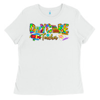 White daycare teacher Ladies Tee - CowhideDigitalArt