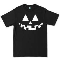 Black halloween jack o lantern (white) Premium Tee - artisFamous