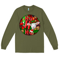 Army Green ho ho ho merino wool baby sheep Long Sleeve Tee - LillyAllenDesigns