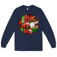 Navy ho ho ho merino wool baby sheep Long Sleeve Tee - LillyAllenDesigns