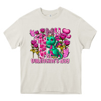 Cream My first Valentine's Day Dragon Heavy Core Tee - FaDigitalArtStudio