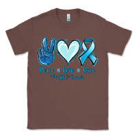 Chestnut Peace Love Cure Prostate Cancer Classic Tee - Jasminsmagicworld