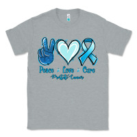 Heather Grey Peace Love Cure Prostate Cancer Classic Tee - Jasminsmagicworld