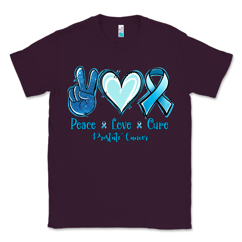 Peace Love Cure Prostate Cancer Classic Tee by Jasminsmagicworld | Teevron