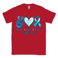 Red Peace Love Cure Prostate Cancer Classic Tee - Jasminsmagicworld