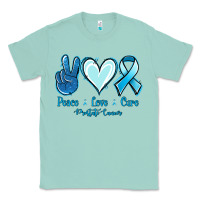 Seafoam Peace Love Cure Prostate Cancer Classic Tee - Jasminsmagicworld