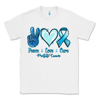White Peace Love Cure Prostate Cancer Classic Tee - Jasminsmagicworld