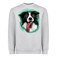 Heather Grey border collie Heavyweight Sweatshirt - Jasminsmagicworld
