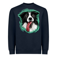 Navy border collie Heavyweight Sweatshirt - Jasminsmagicworld
