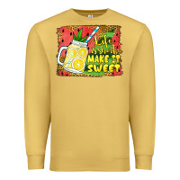 Antique Gold life is short make it sweet Premium Sweatshirt - Jasminsmagicworld
