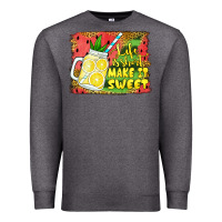 Charcoal Heather life is short make it sweet Premium Sweatshirt - Jasminsmagicworld