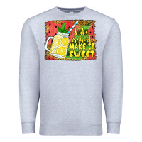 Heather Grey life is short make it sweet Premium Sweatshirt - Jasminsmagicworld
