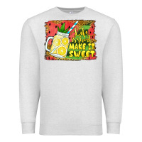 Oatmeal Heather life is short make it sweet Premium Sweatshirt - Jasminsmagicworld