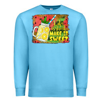 Ocean Blue life is short make it sweet Premium Sweatshirt - Jasminsmagicworld