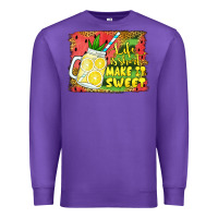 Purple life is short make it sweet Premium Sweatshirt - Jasminsmagicworld