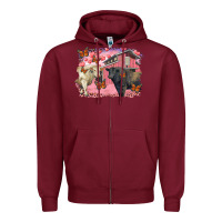 Burgundy Valentine's day barn and black angus with charolais Zipper Hoodie - RanaPortraitStore