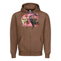 Chestnut Valentine's day barn and black angus with charolais Zipper Hoodie - RanaPortraitStore